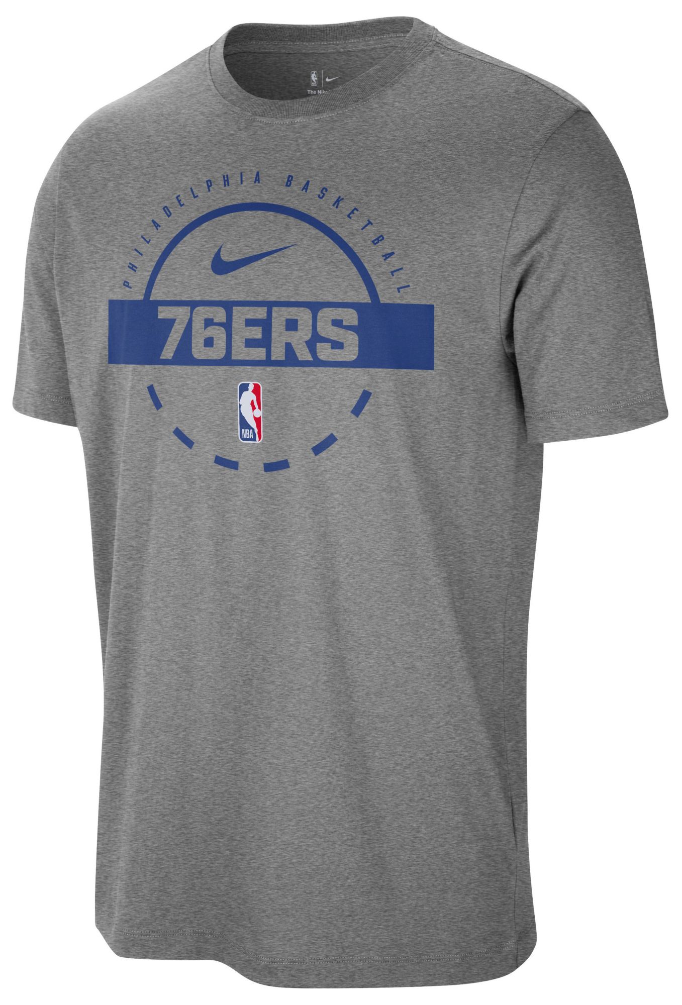 Nike Men's Philadelphia 76ers Grey On Court Practice T-Shirt product image