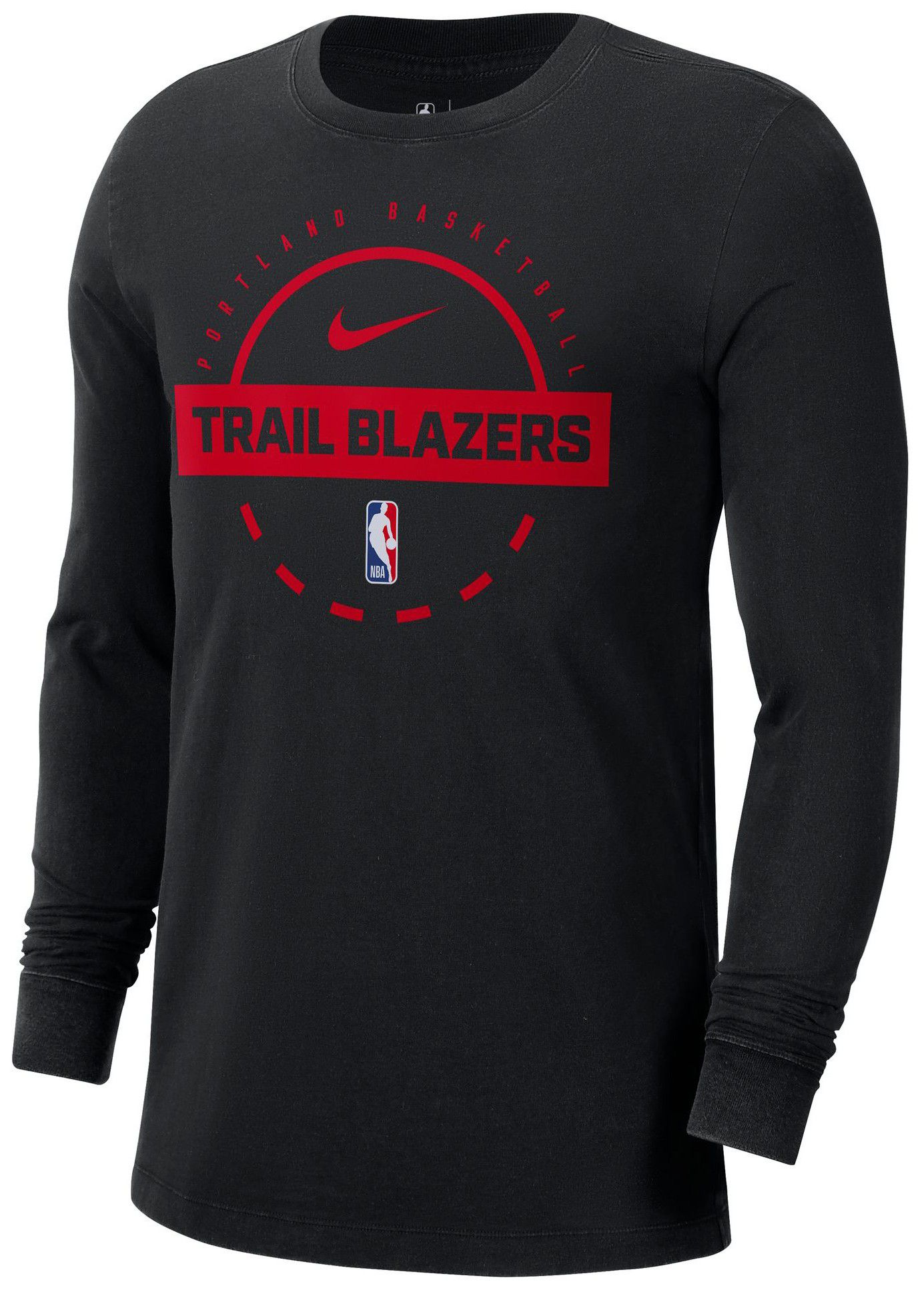 Nike Men's Portland Trail Blazers Black On Court Practice Long Sleeve T-Shirt product image