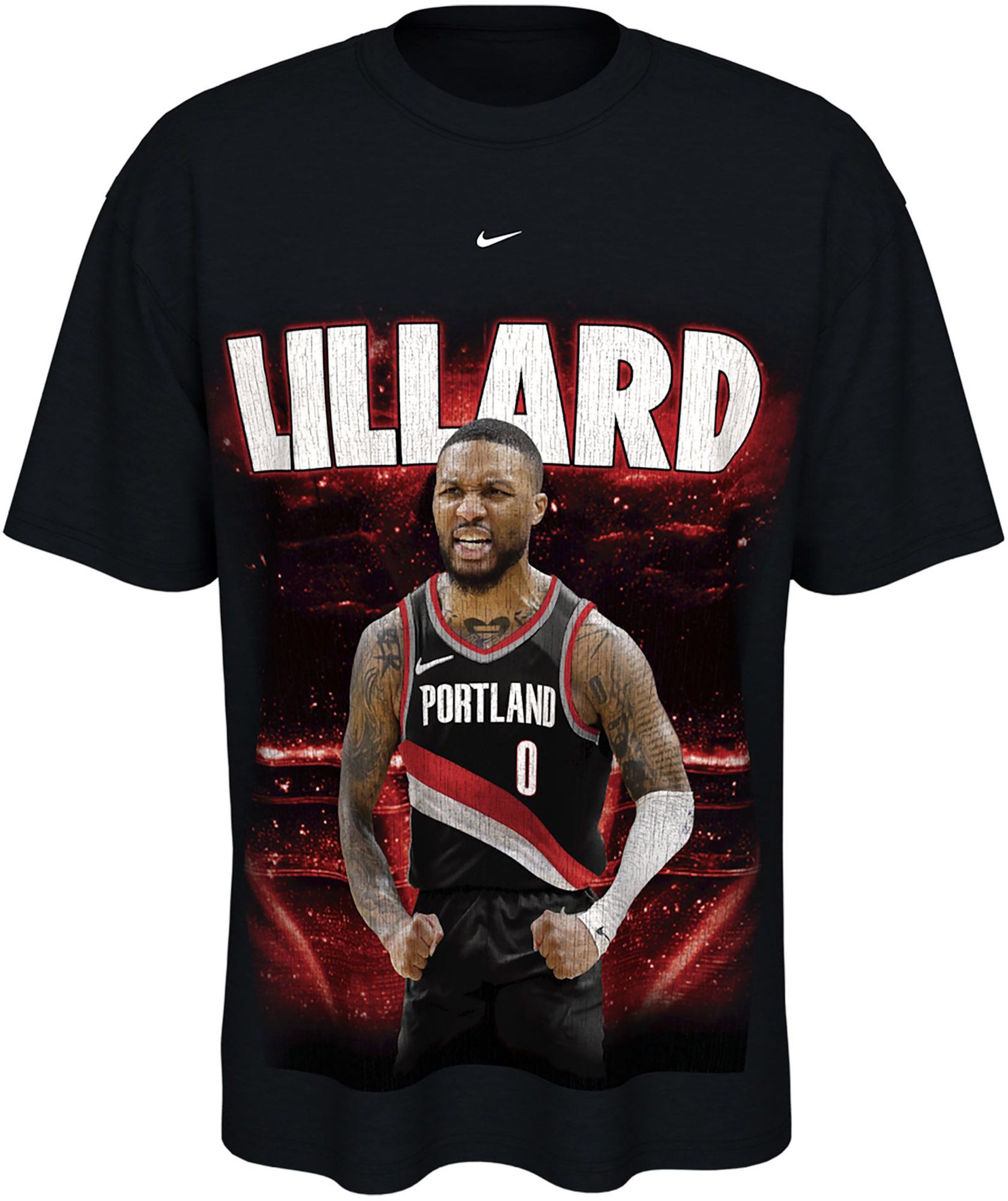 Nike Men's Portland Trail Blazers Damian Lillard #0 Black New Faces x New Places T-Shirt product image