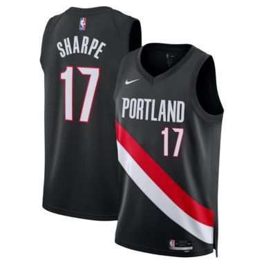 sorry, Nike Men's Portland Trail Blazers Shaedon Sharpe #17 Black Replica Icon Jersey is currently out of stock