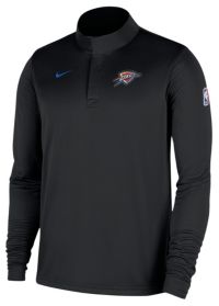 Nike Men's Oklahoma City Thunder Black On Court Staff 1/4 Zip