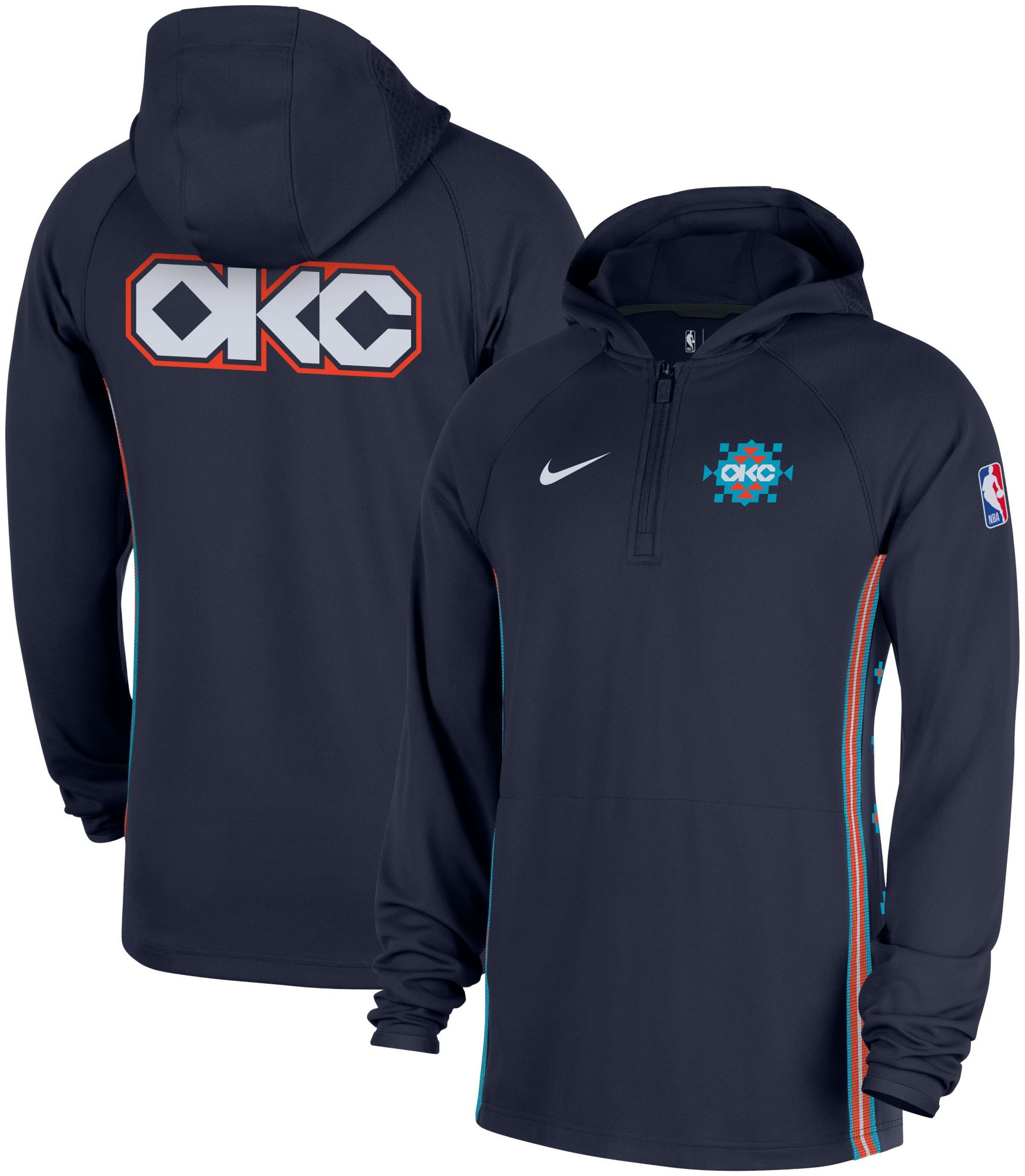 Nike Adult 2025-26 City Edition Oklahoma City Thunder On Court Zone Warm-Up Hoodie product image