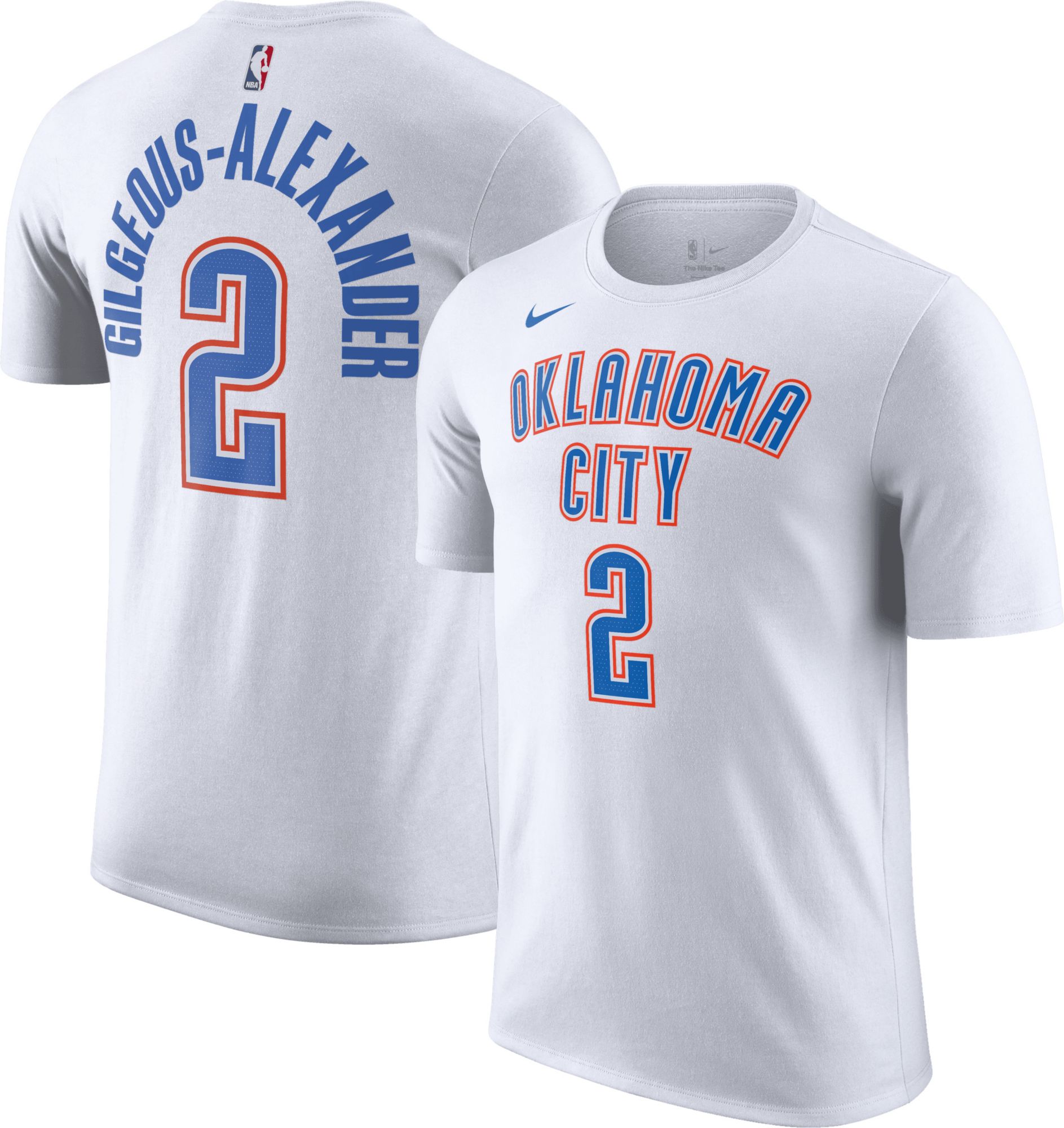 Nike Adult Oklahoma City Thunder Shai Gilgeous-Alexander #2 White Association T-Shirt product image