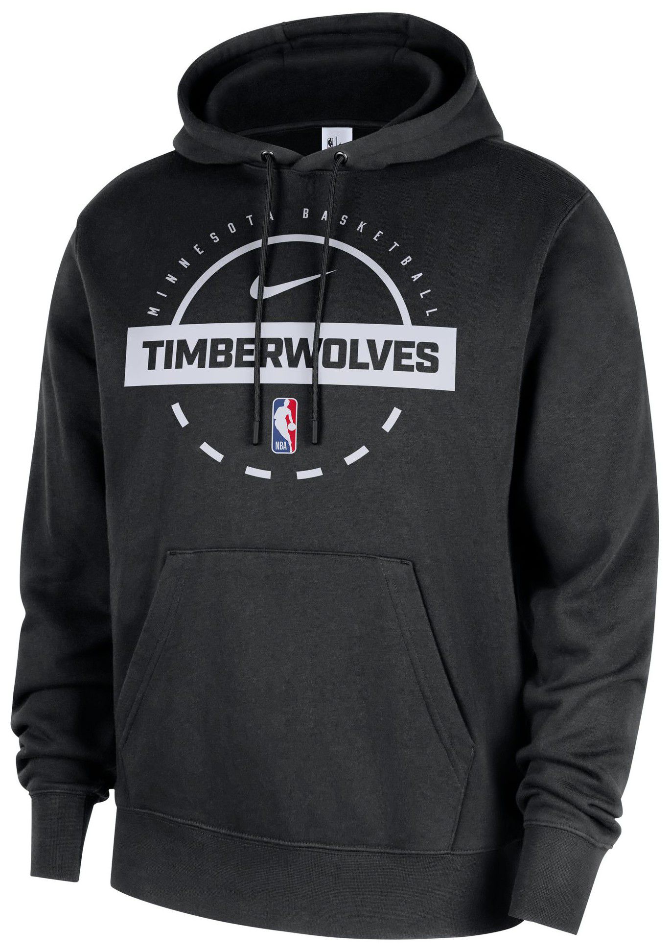 Nike Men's Minnesota Timberwolves Black On Court Practice Club Pullover Hoodie product image