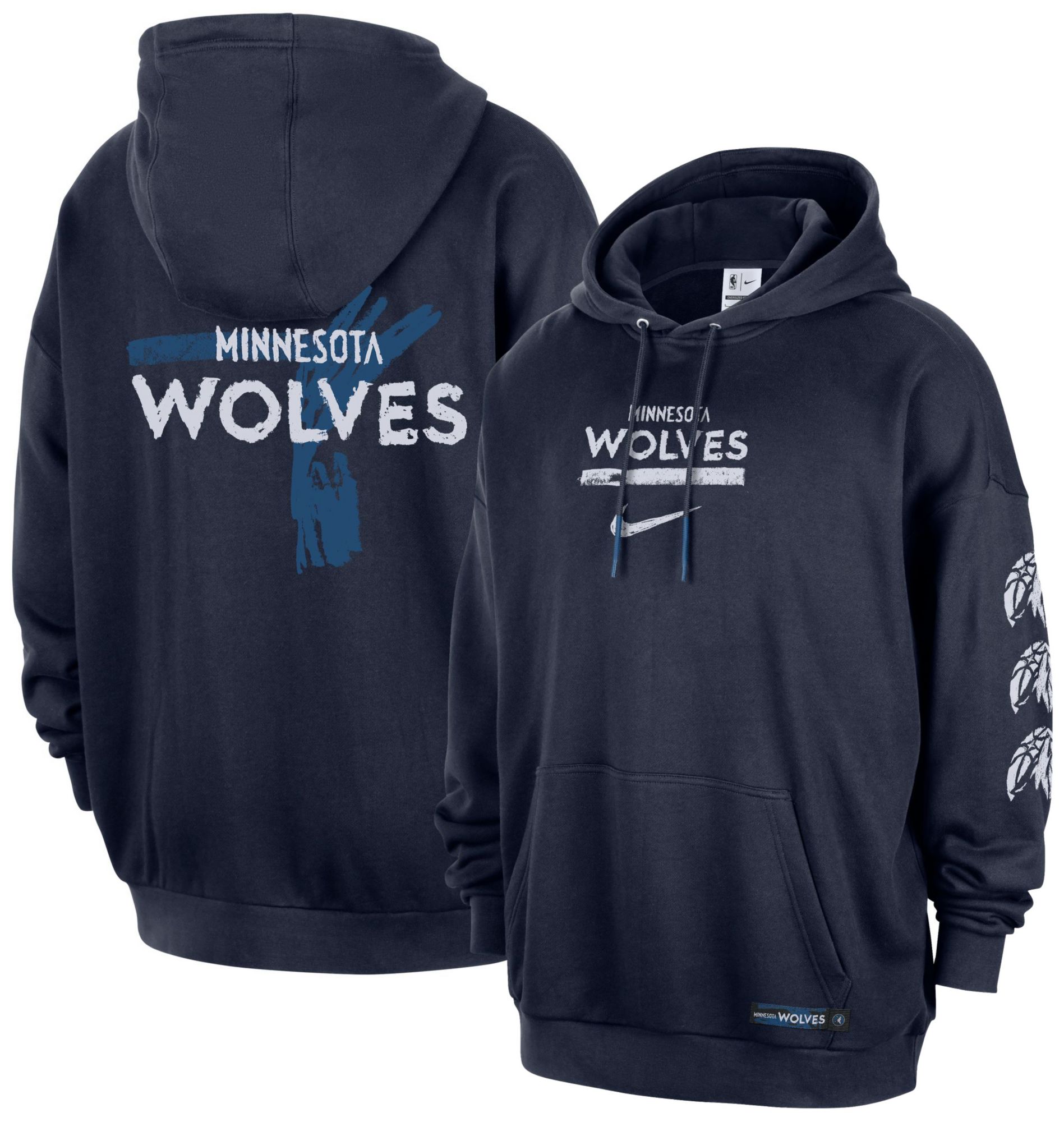 Nike Men's Minnesota Timberwolves Navy Club Hoodie product image