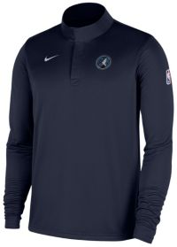 Nike Men's Minnesota Timberwolves Navy On Court Staff 1/4 Zip