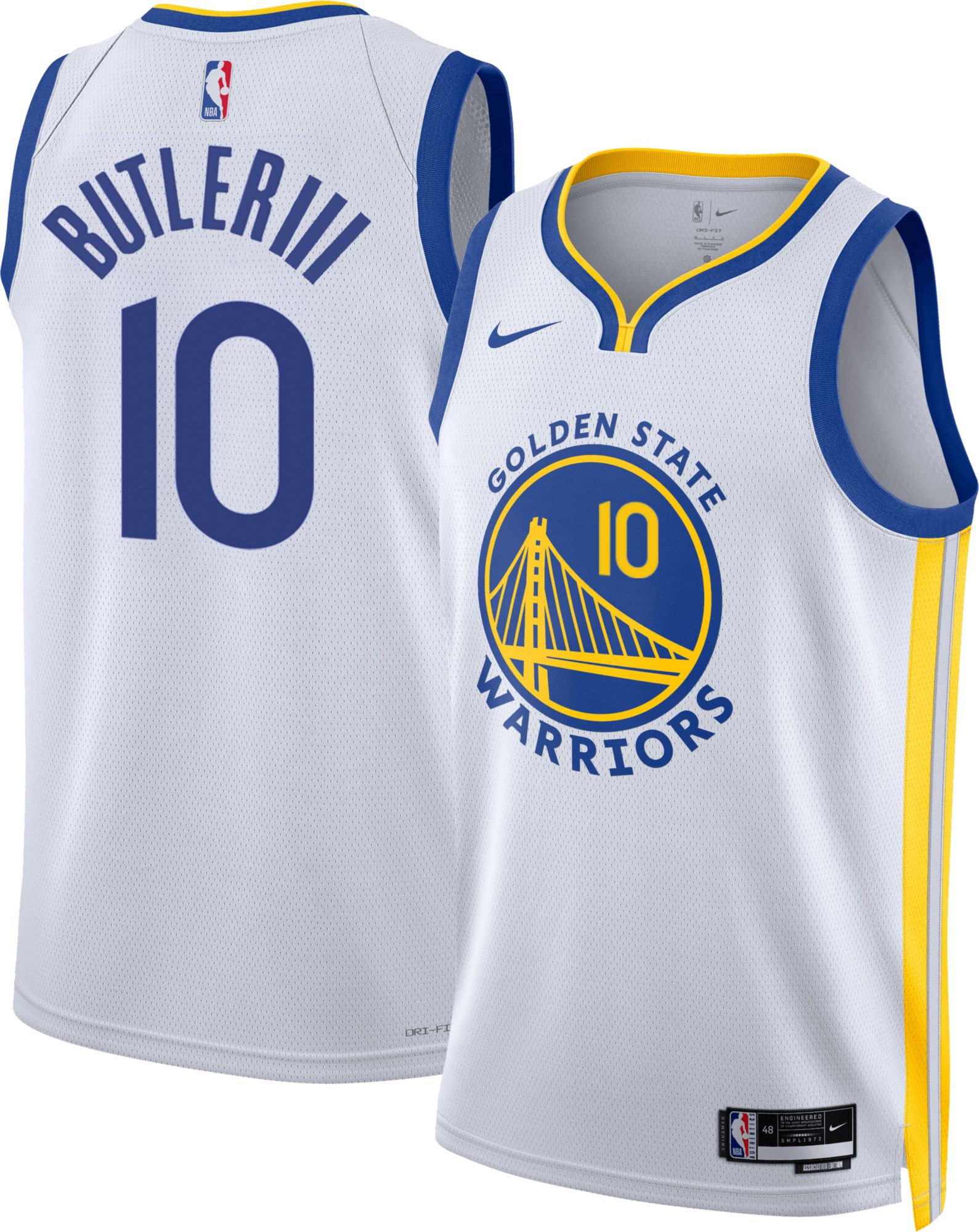 Nike Adult Golden State Warriors Jimmy Butler #10 White Swingman Association Jersey product image