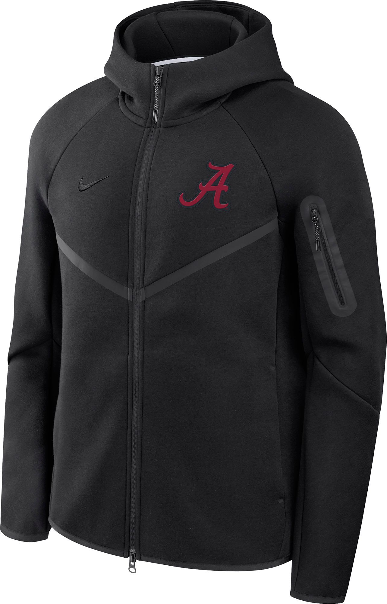 Nike Men's Alabama Crimson Tide Black Tech Fleece Full-Zip Hoodie product image