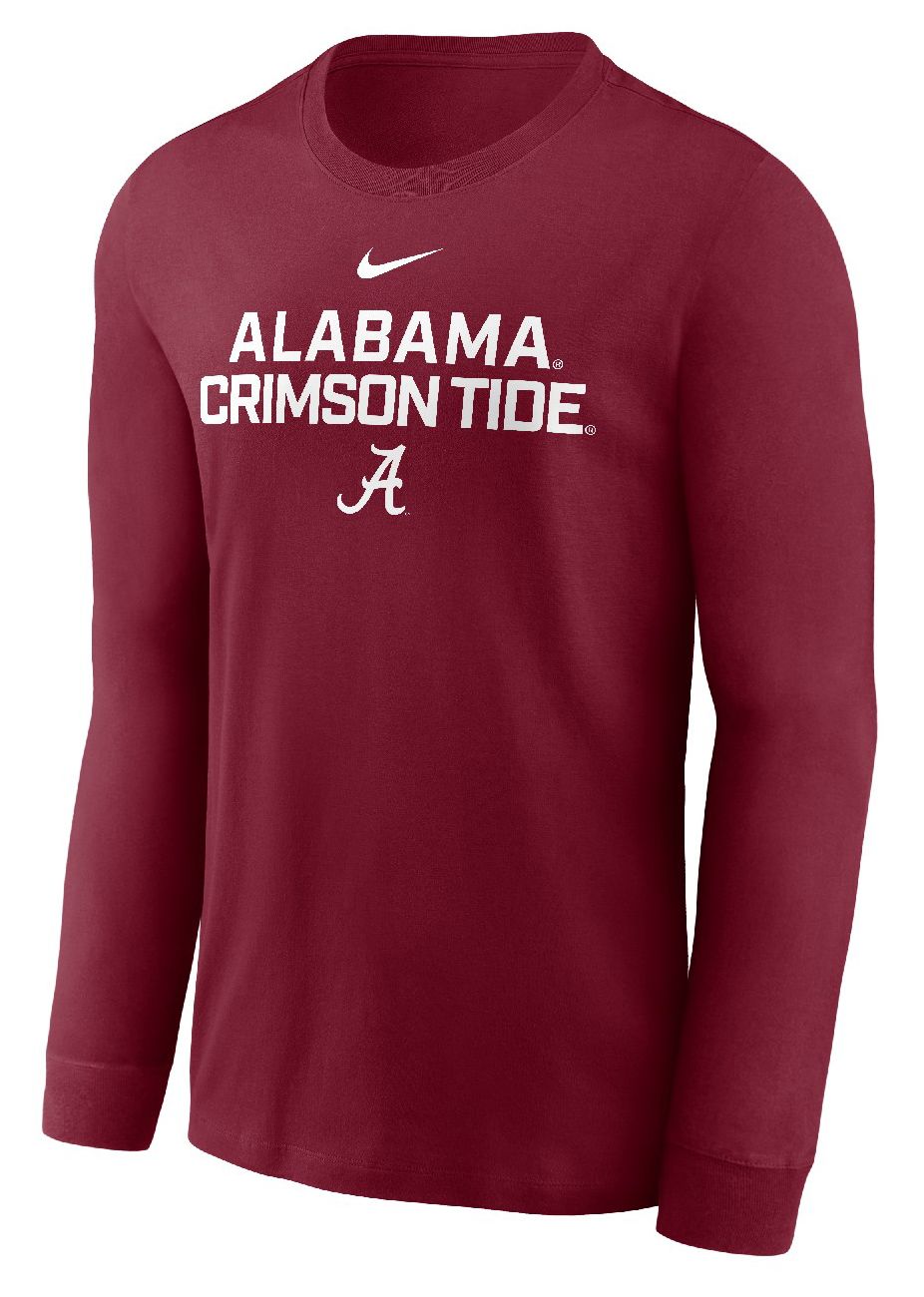 Nike Men's Alabama Crimson Tide Team Issued Dri-FIT Crimson Long Sleeve T-Shirt product image
