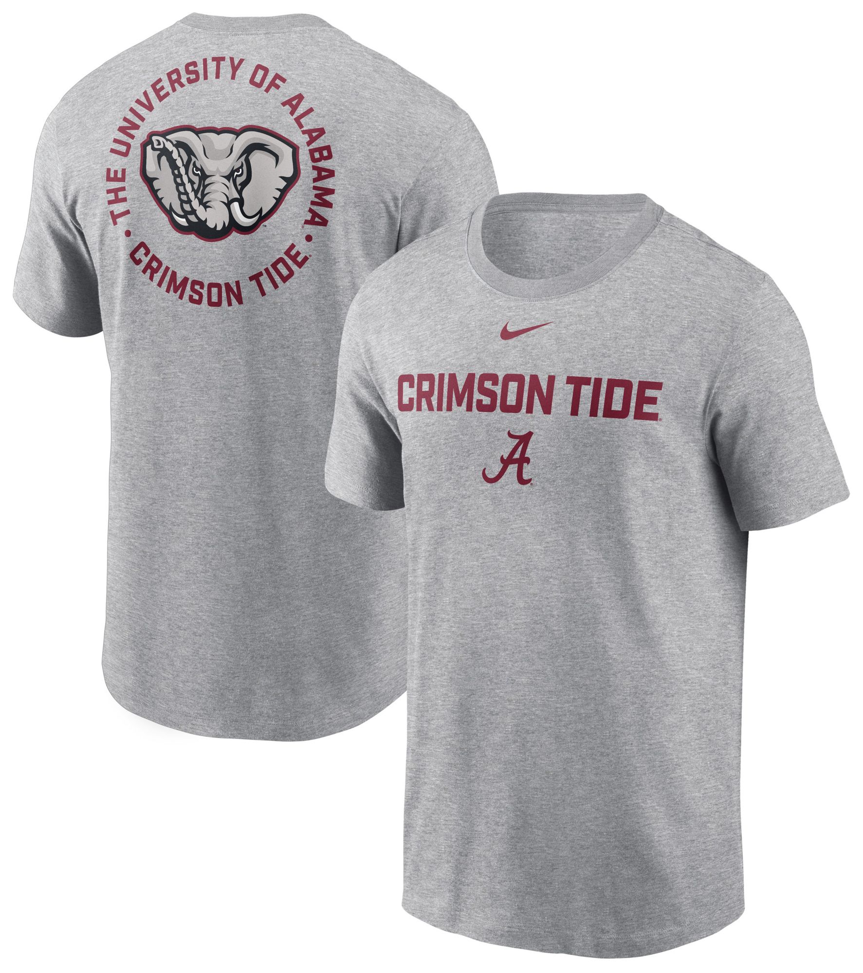 Nike Men's Alabama Crimson Tide Dark Grey Heather Cotton 2 Sided T-Shirt product image
