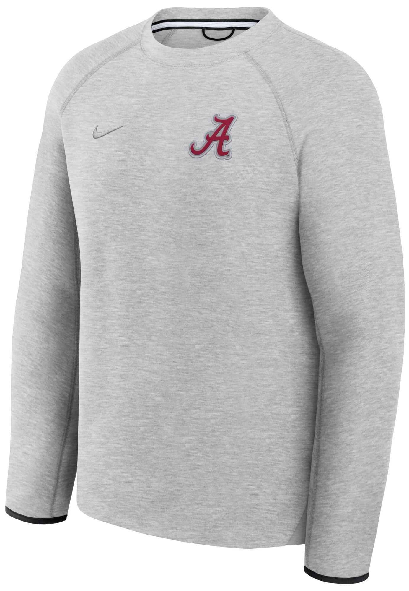 Nike Men's Alabama Crimson Tide Dark Grey Heather Tech Fleece Crewneck Sweatshirt product image