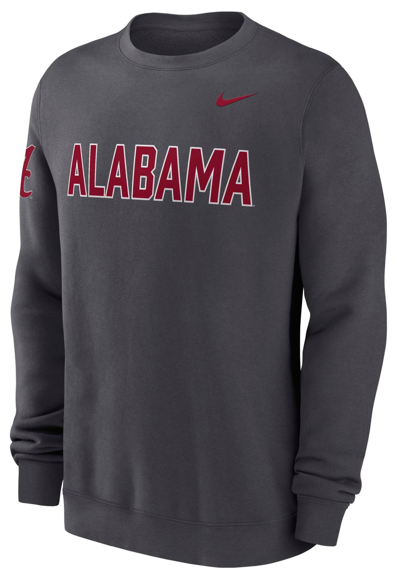 Nike Men's Alabama Crimson Tide Anthracite Fleece Club Crewneck Sweatshirt product image