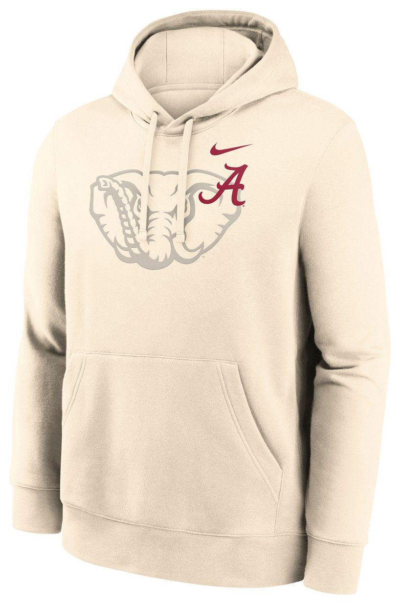 Nike Men's Alabama Crimson Tide Natural Shadow Club Fleece Pullover Hoodie product image
