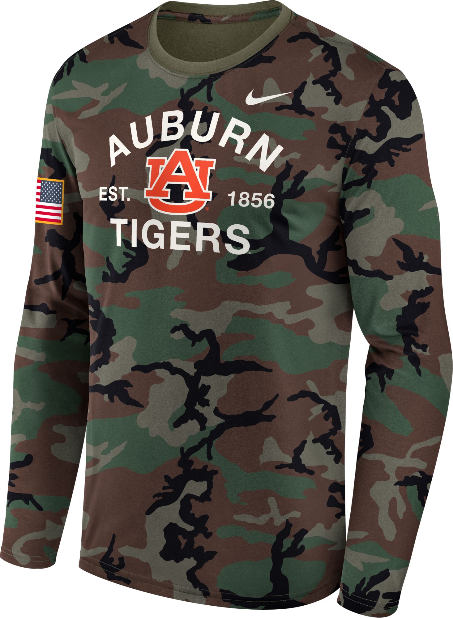 Nike Men's Auburn Tigers Medium Olive 2025 Military Appreciation Long Sleeve Shirt product image