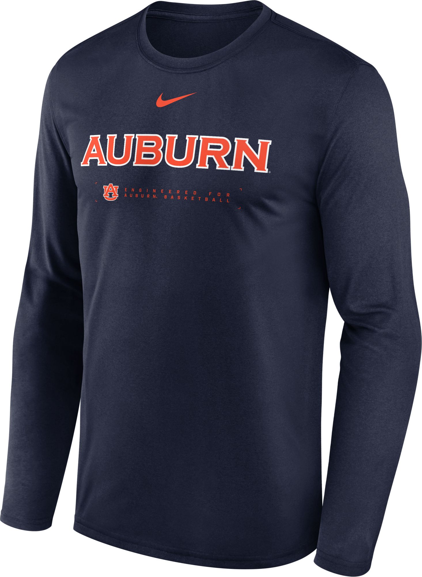 Nike Adult Auburn Tigers Dri-FIT Shoot College Navy Long Sleeve Shirt product image