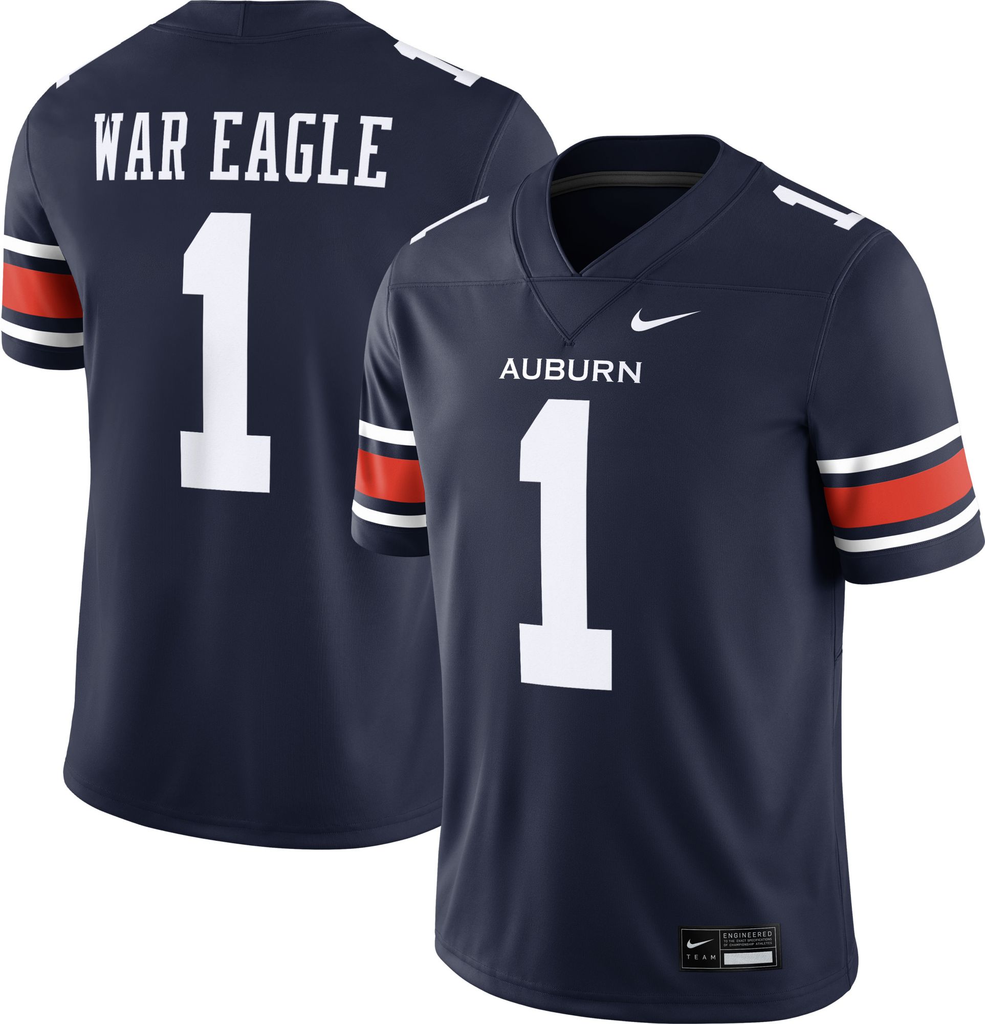 Nike Men's Auburn Tigers Navy Replica Home Football Jersey product image