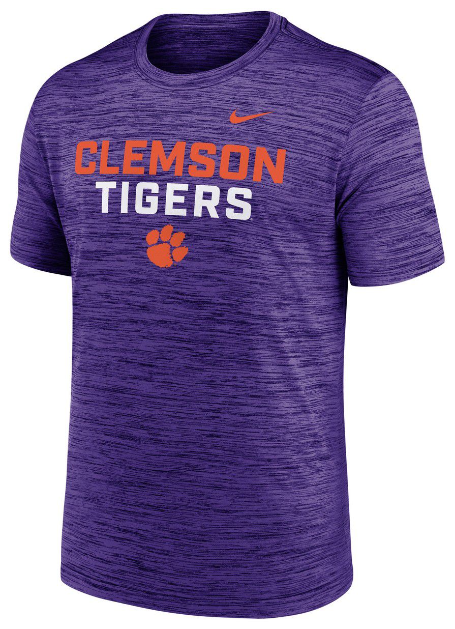 Nike Men's Clemson Tigers New Orchid Velocity Stack T-Shirt product image