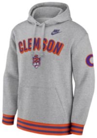 Nike Men's Clemson Tigers Dark Grey Heather Legacy Retro Hoodie