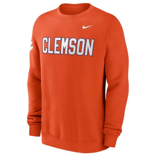 Nike Men's Clemson Tigers Dark Grey Heather Tech Fleece Full-Zip