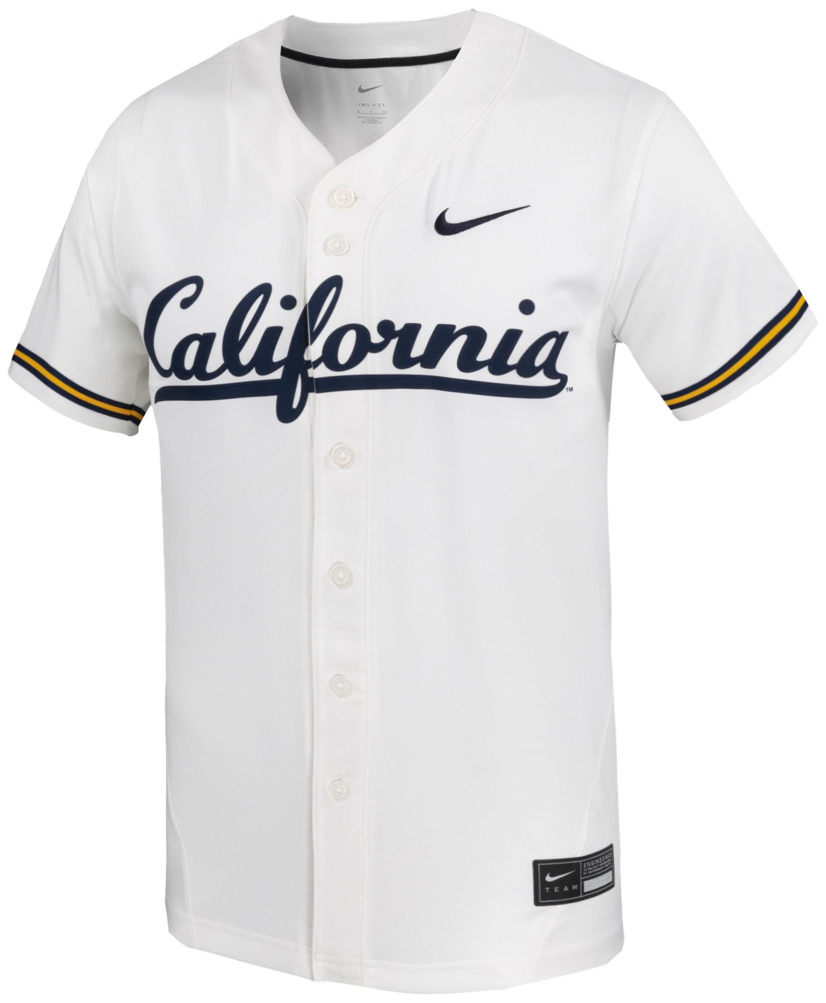 Nike Men's Cal Golden Bears White Replica Baseball Jersey product image
