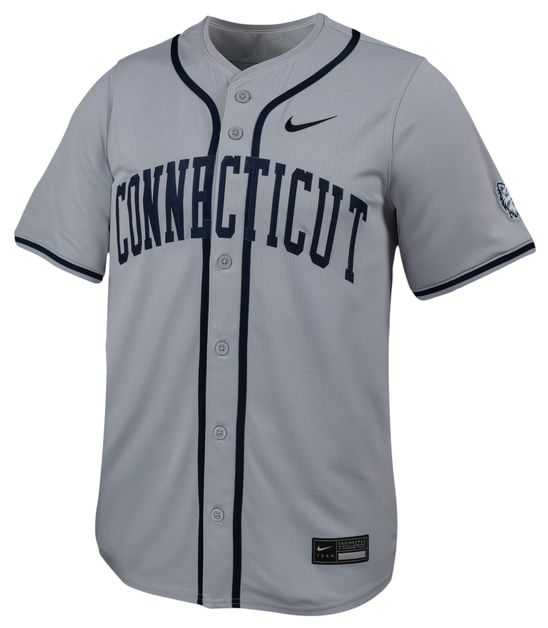 Nike Men's UConn Huskies Grey Replica Road Baseball Jersey product image
