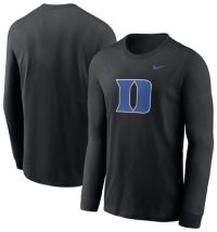 Nike Men's Duke Blue Devils Black Primary Logo Long Sleeve T-Shirt