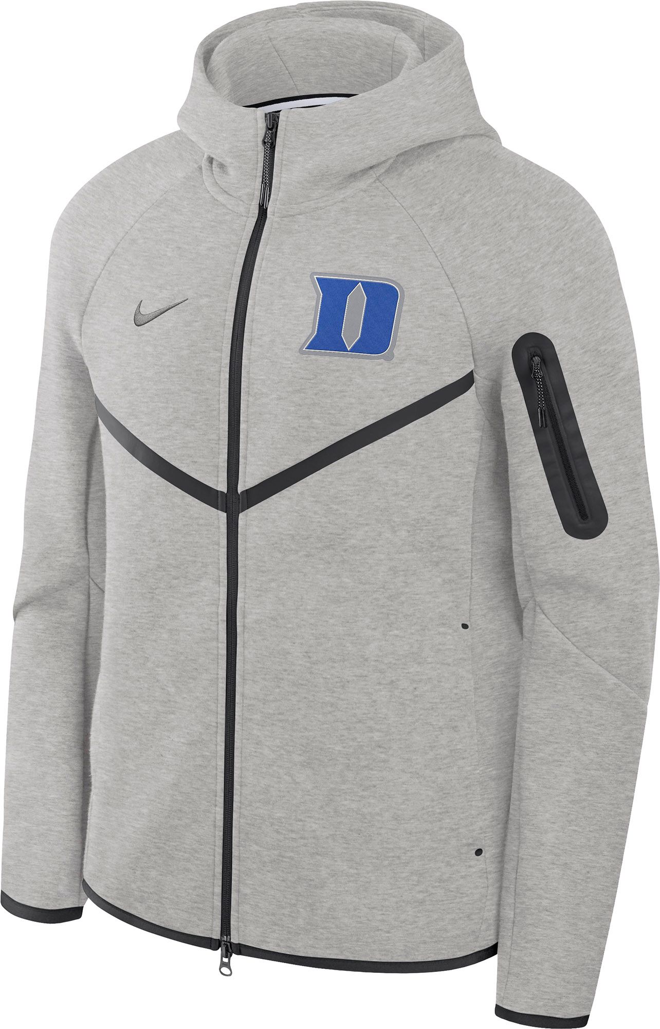 Nike Men's Duke Blue Devils Dark Grey Heather Tech Fleece Full-Zip Hoodie product image