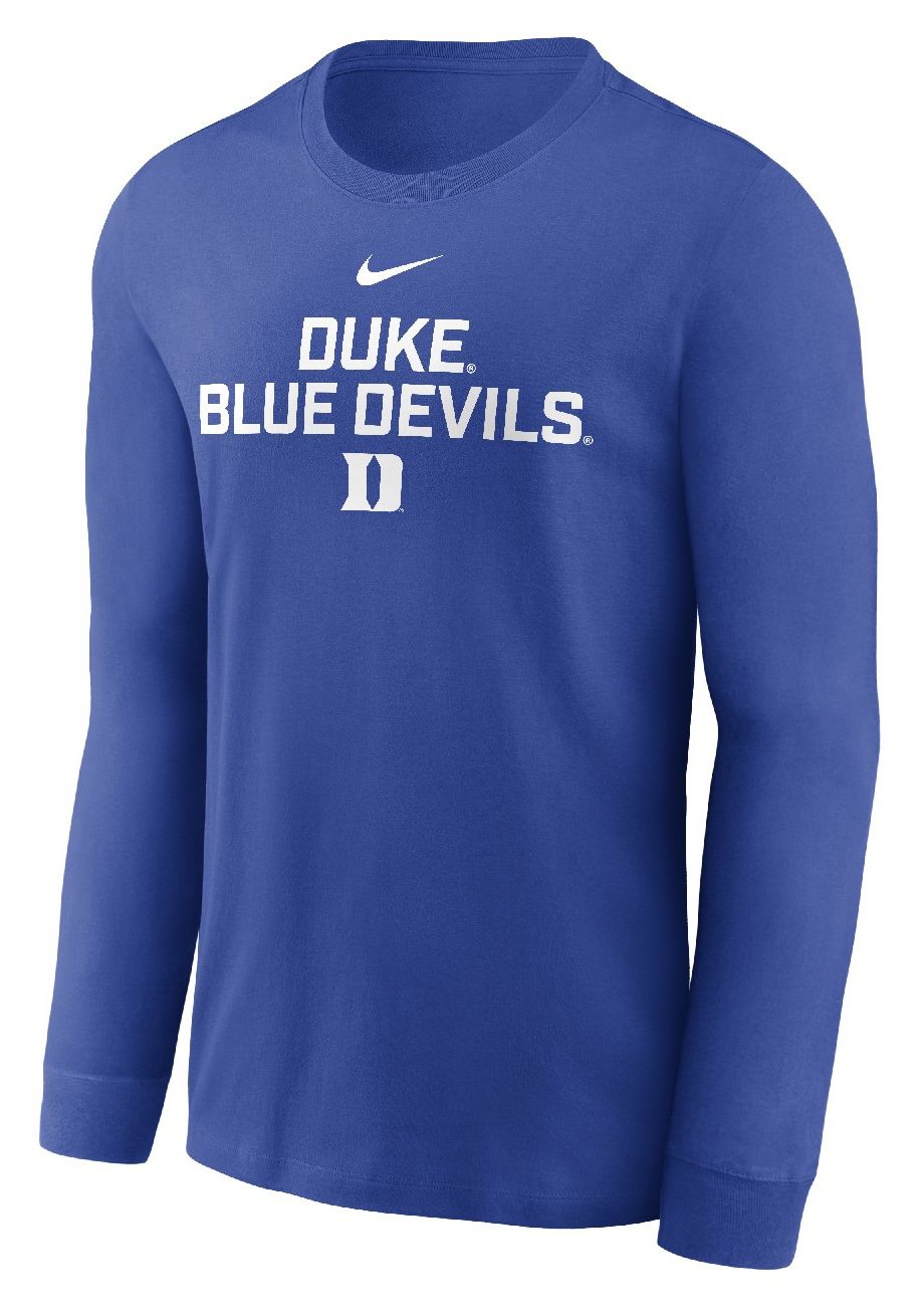 Nike Men's Duke Blue Devils Team Issued Dri-FIT Royal Long Sleeve T-Shirt product image