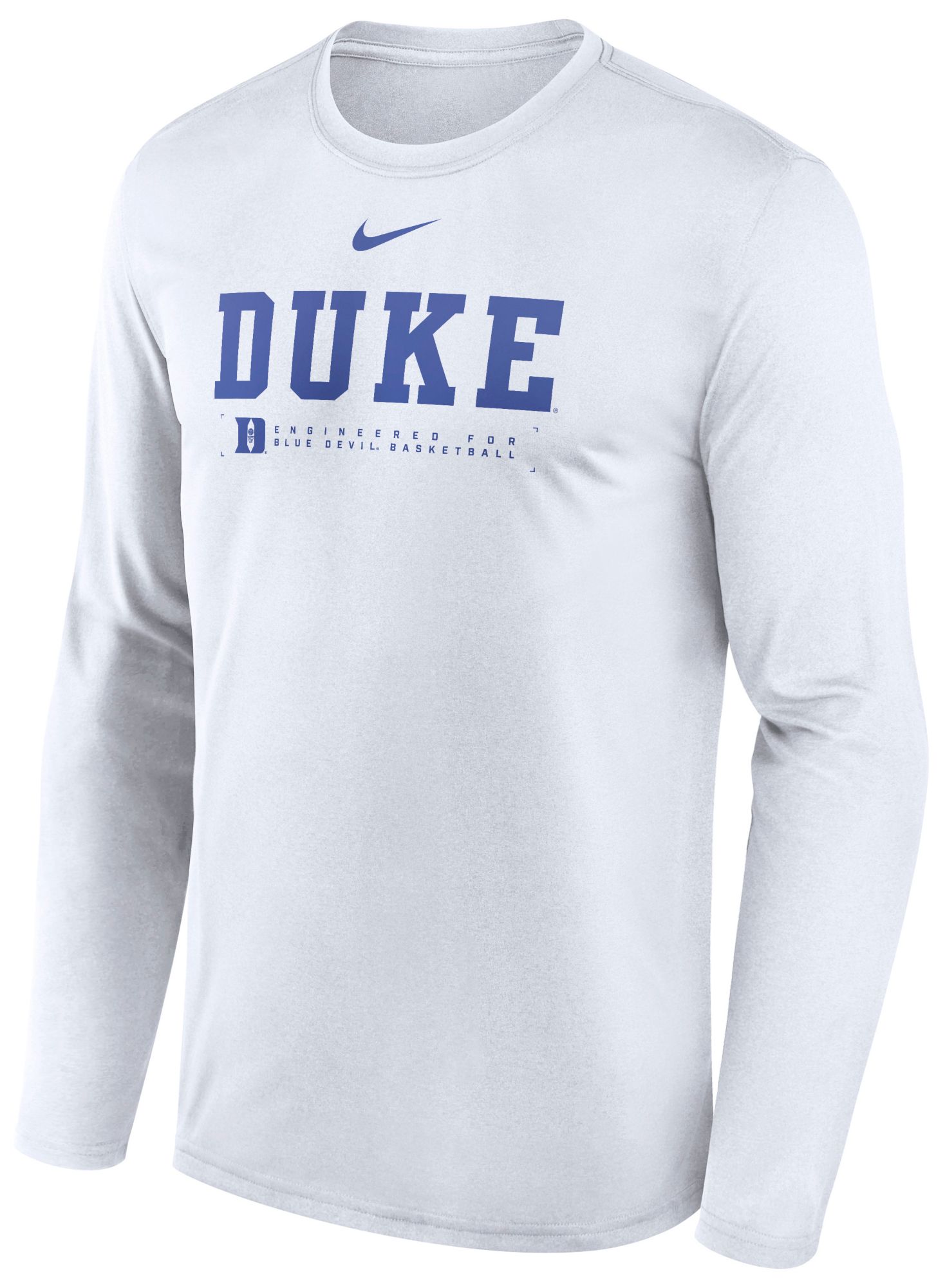 Nike Men's Duke Blue Devils White Dri-FIT Shoot Long Sleeve T-Shirt product image