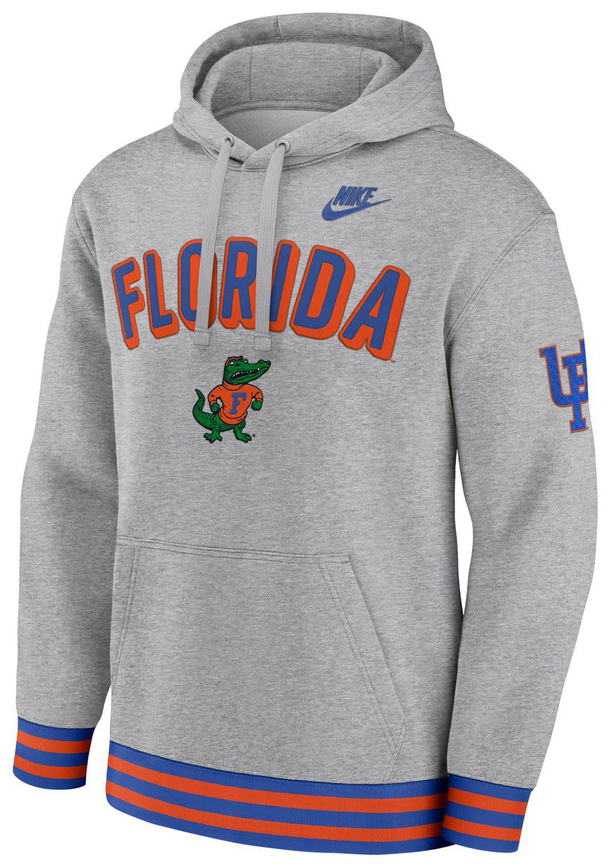 Nike Men's Florida Gators Dark Grey Heather Legacy Retro Hoodie product image