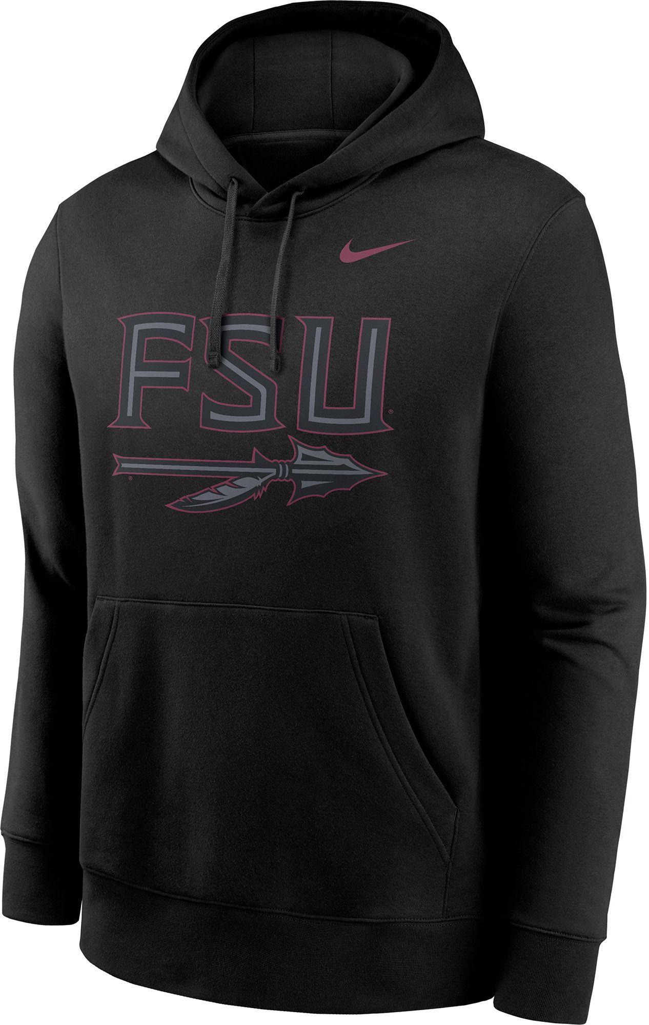 Nike Men's Florida State Seminoles Black Color Pop Fleece Hoodie product image