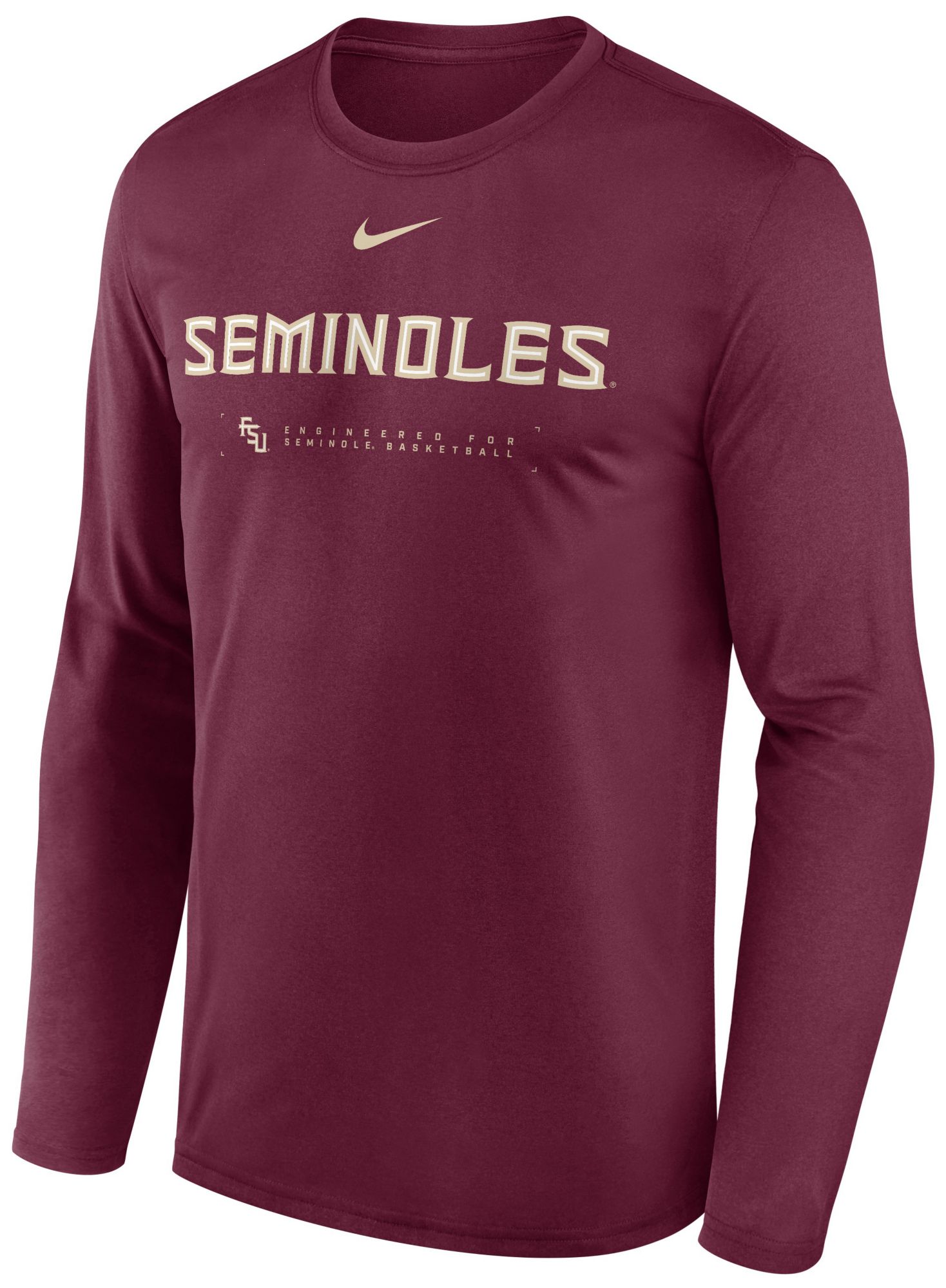 Nike Men's Florida State Seminoles Team Maroon Dri-FIT Shoot Long Sleeve T-Shirt product image