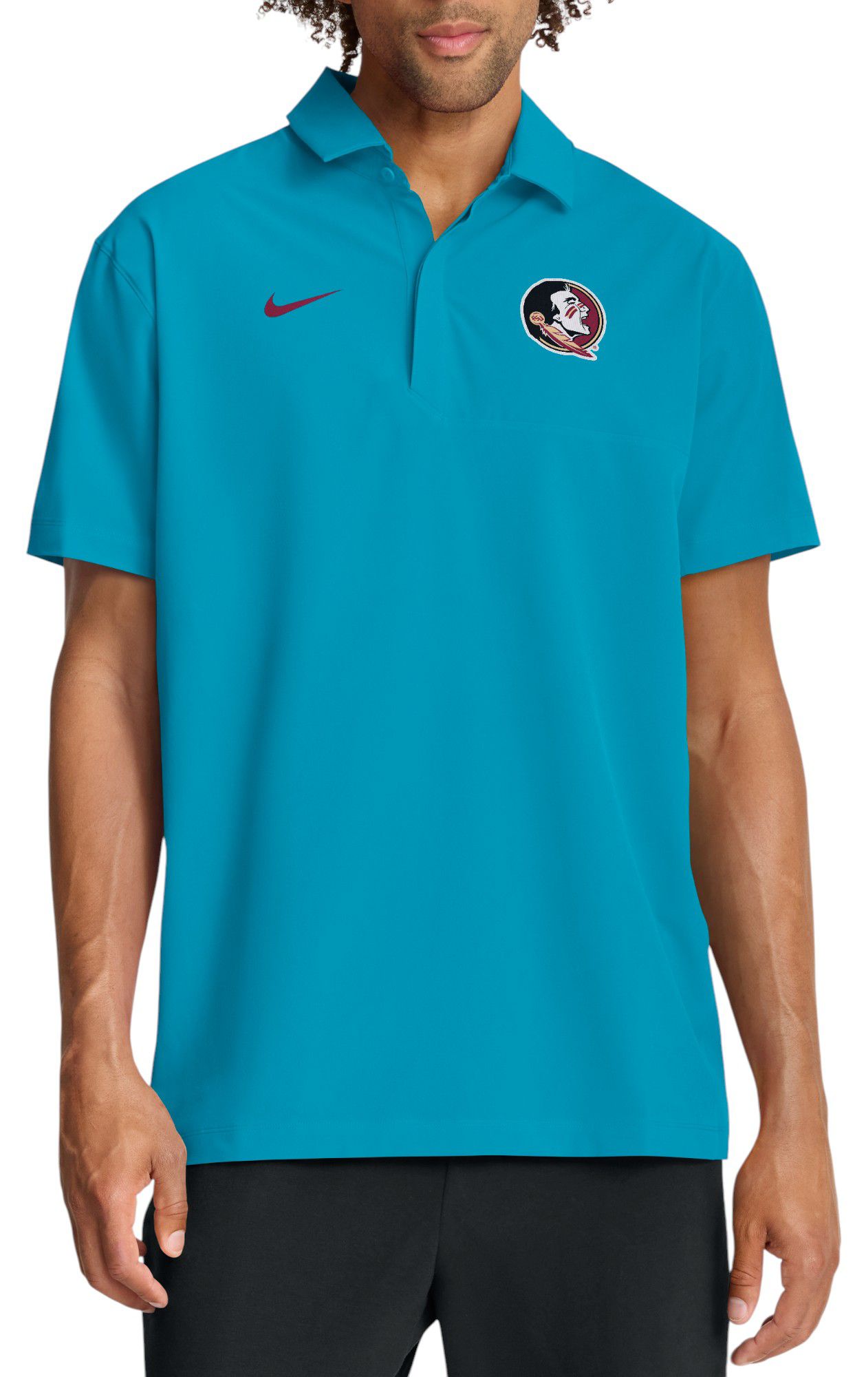 Nike Men's Florida State Seminoles Turqouise Dri-Fit Woven Polo product image