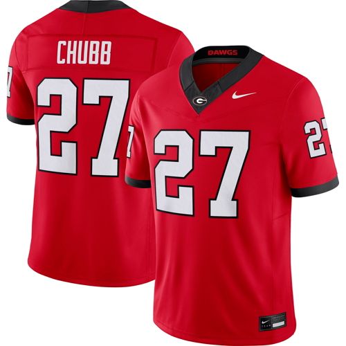 Nike Men's Georgia Bulldogs Nick Chubb #27 Red Dri-FIT Replica