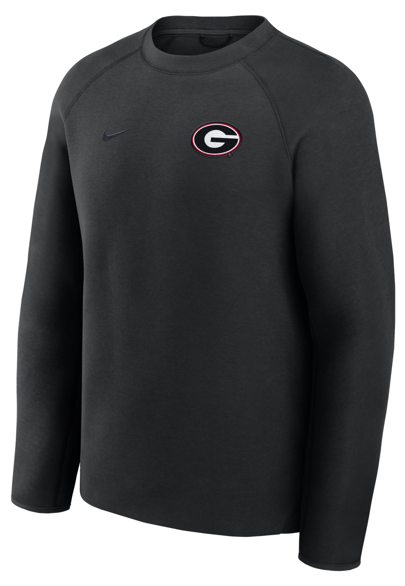 Nike Men's Georgia Bulldogs Black Tech Fleece Crewneck Sweatshirt product image