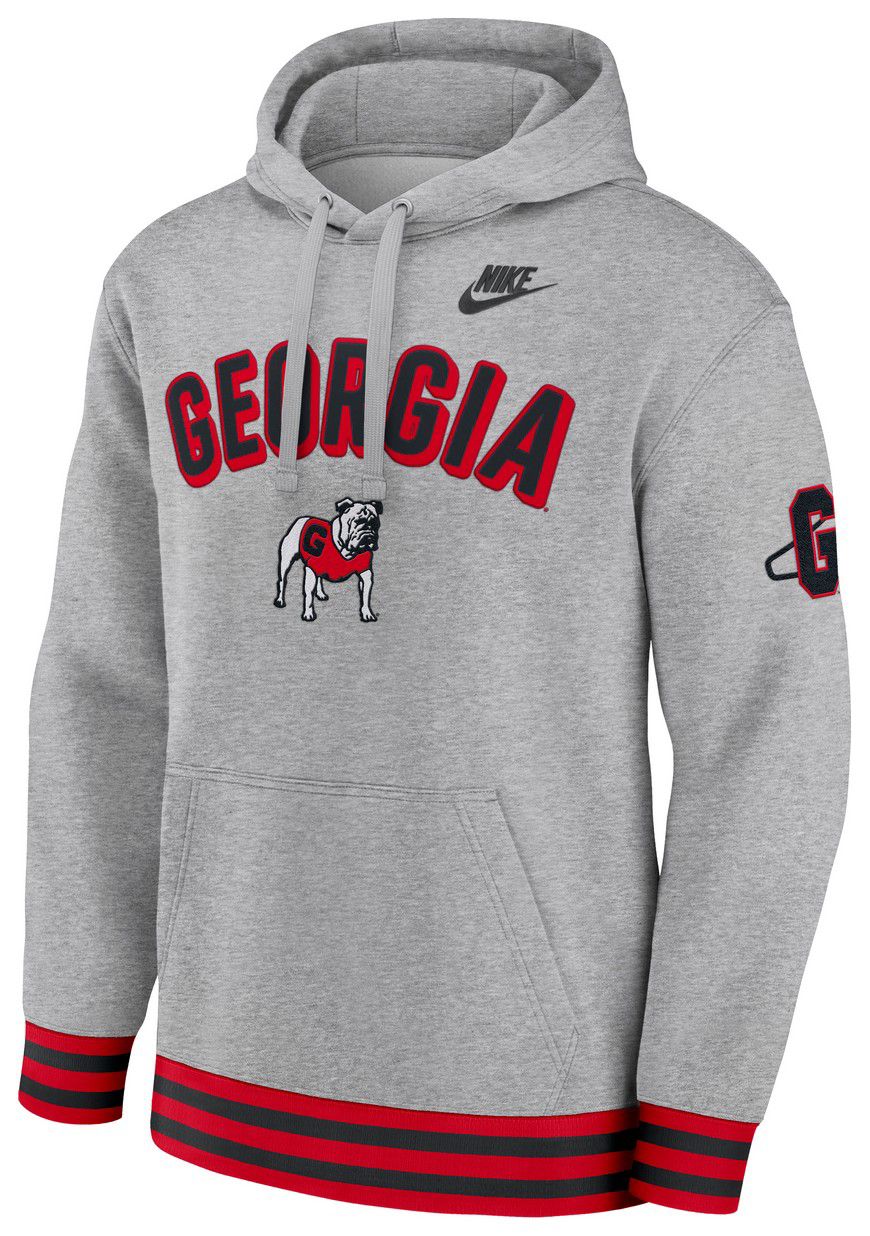 Nike Men's Georgia Bulldogs Dark Grey Heather Legacy Retro Hoodie product image