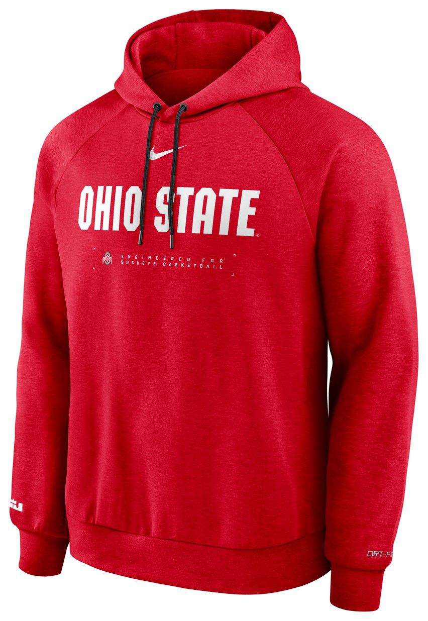 Nike Men's Ohio State Buckeyes University Red Courtside Practice Hoodie product image