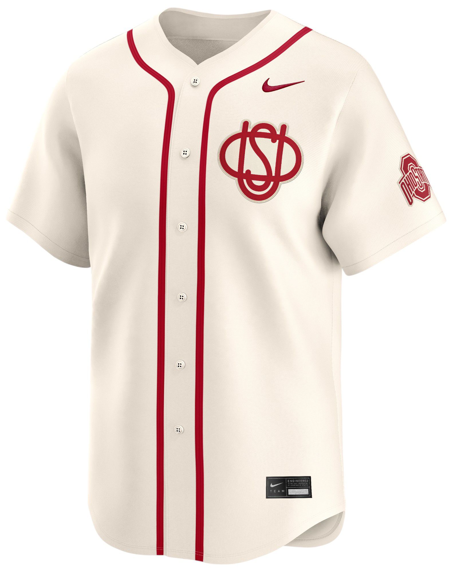 Nike Adult Ohio State Buckeyes Natural Replica Baseball Jersey product image