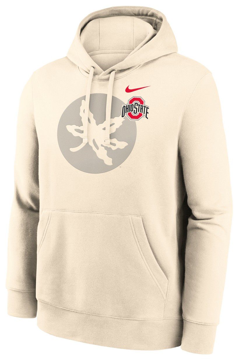 Nike Men's Ohio State Buckeyes Natural Shadow Club Fleece Pullover Hoodie product image