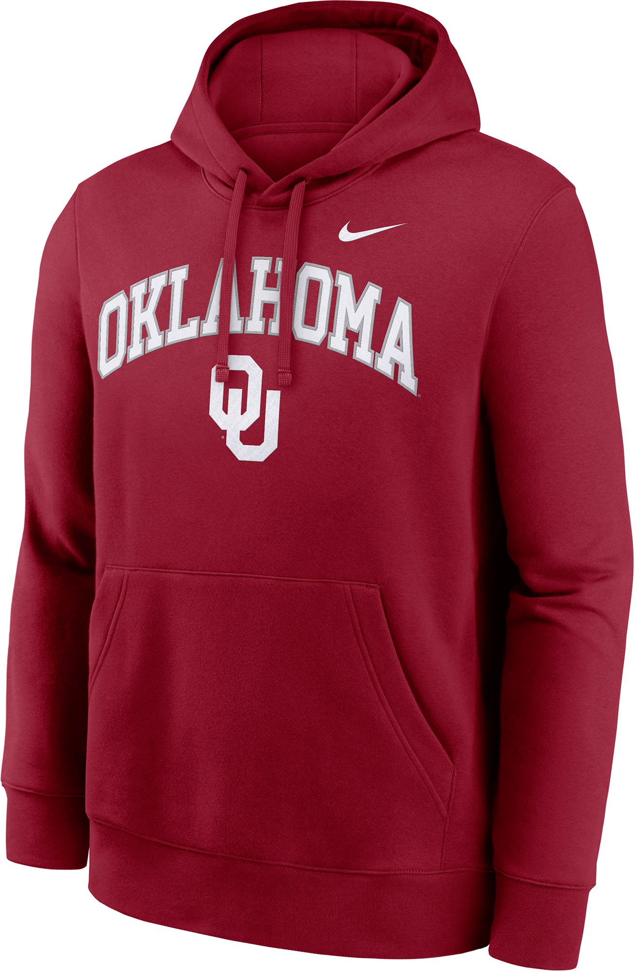 Nike Men's Oklahoma Sooners Team Crimson Club Fleece Arch Pullover Hoodie product image