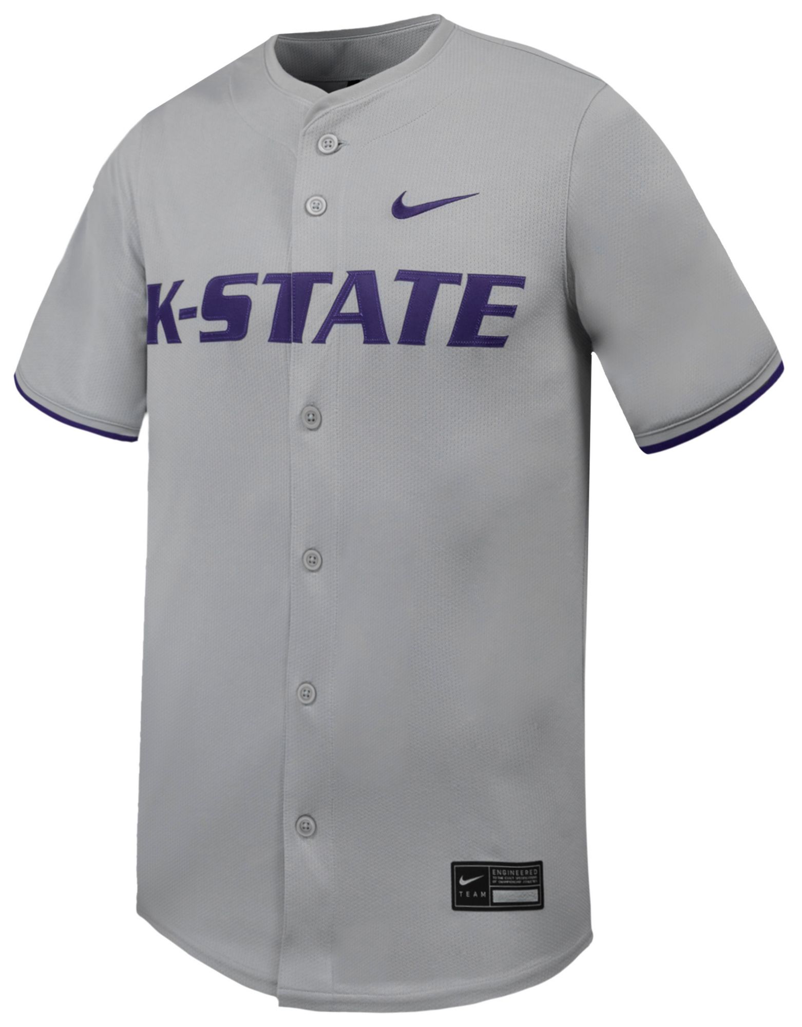 Nike Men's Kansas State Wildcats Grey Replica Alternate Baseball Jersey product image