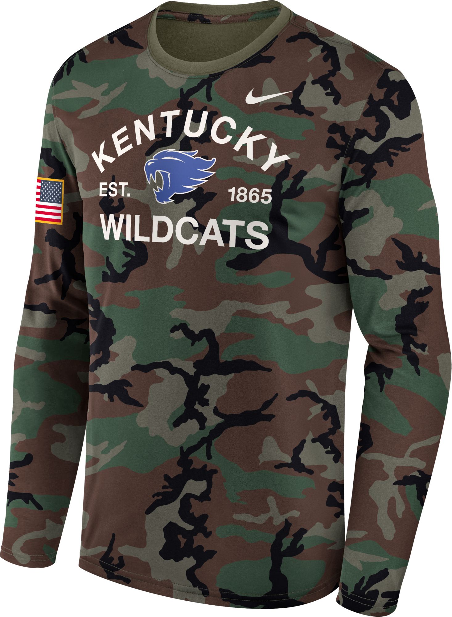 Nike Men's Kentucky Wildcats Medium Olive 2025 Military Appreciation Long Sleeve Shirt product image