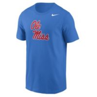 Nike Men's Ole Miss Rebels Light Blue Core Cotton Sideline T-Shirt