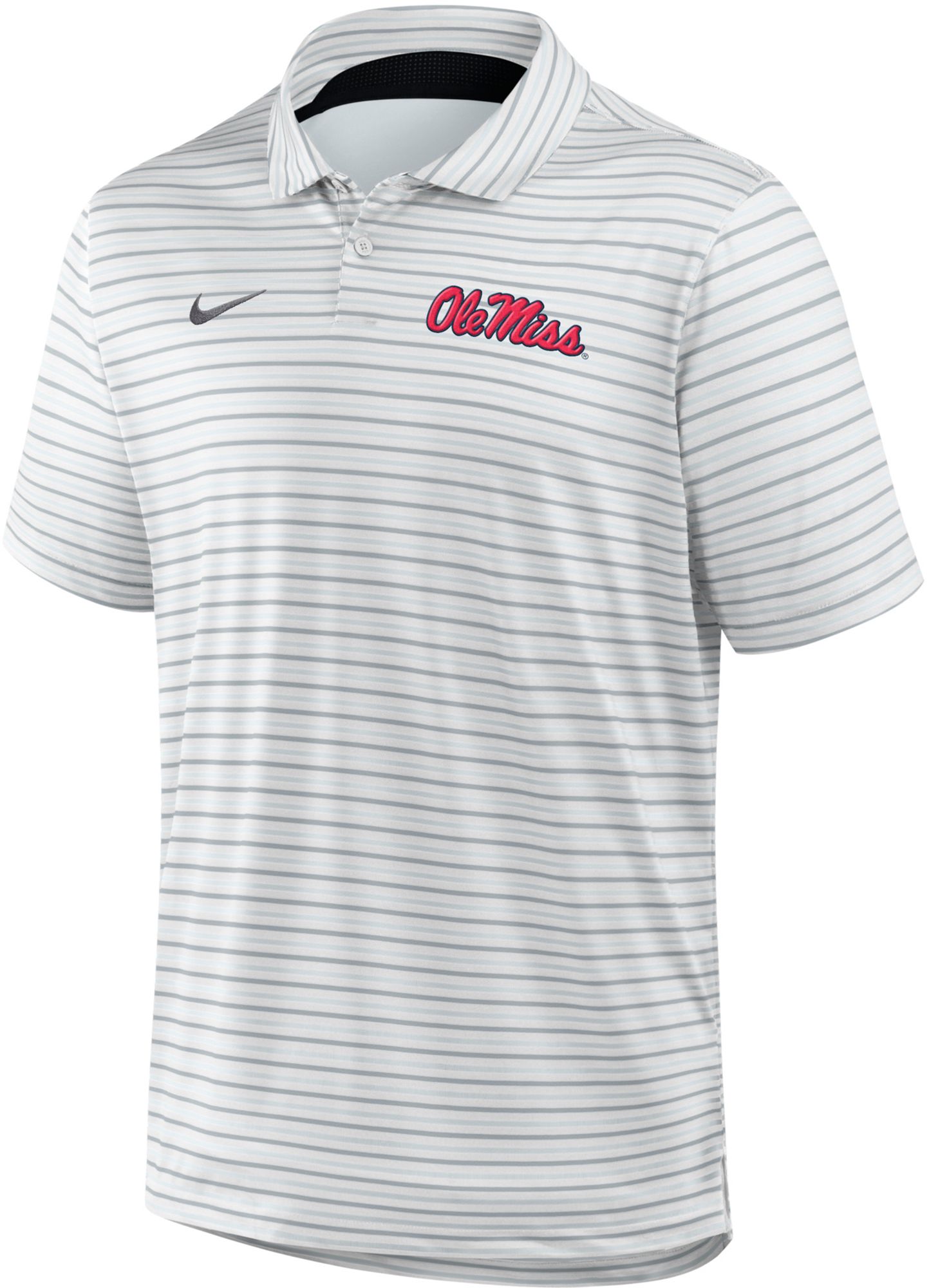 Nike Men's Ole Miss Rebels White Tour Stripe Polo Dick's