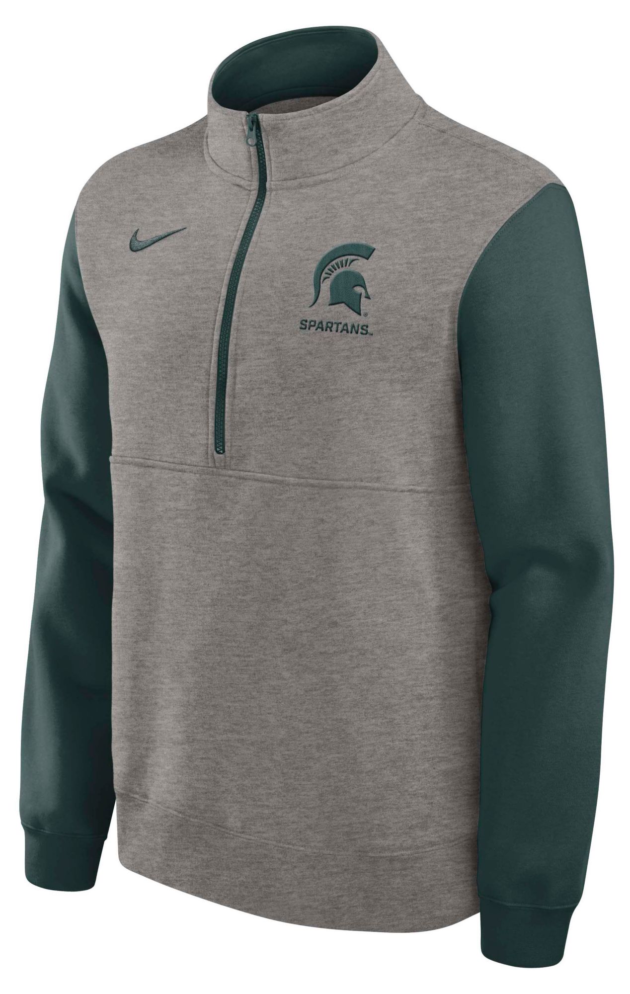 Nike Men's Michigan State Spartans Dark Grey Heather Club Fleece Half-Zip product image