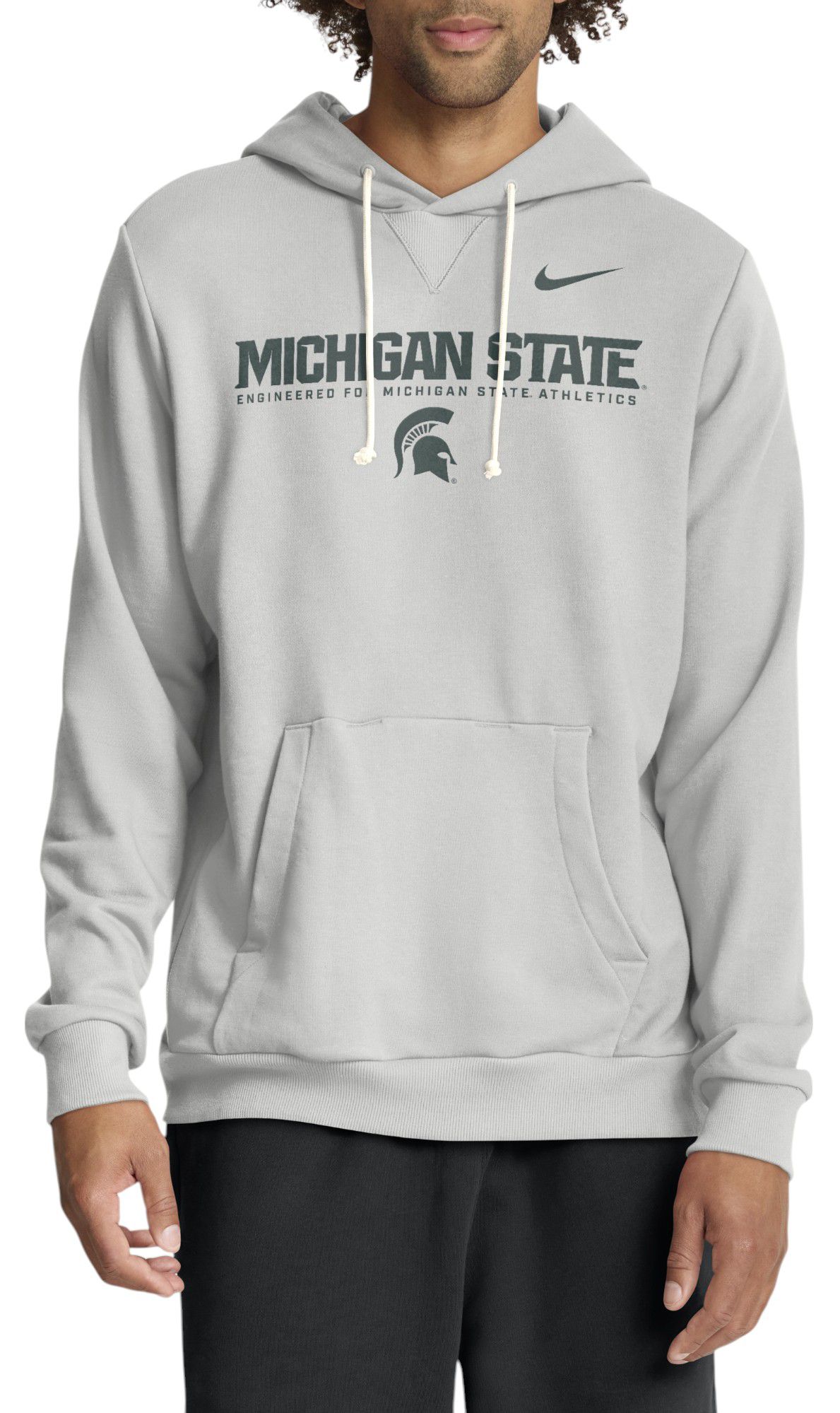Nike Men's Michigan State Spartans Photon Dust Dri-FIT Standard Issue Pullover Hoodie product image