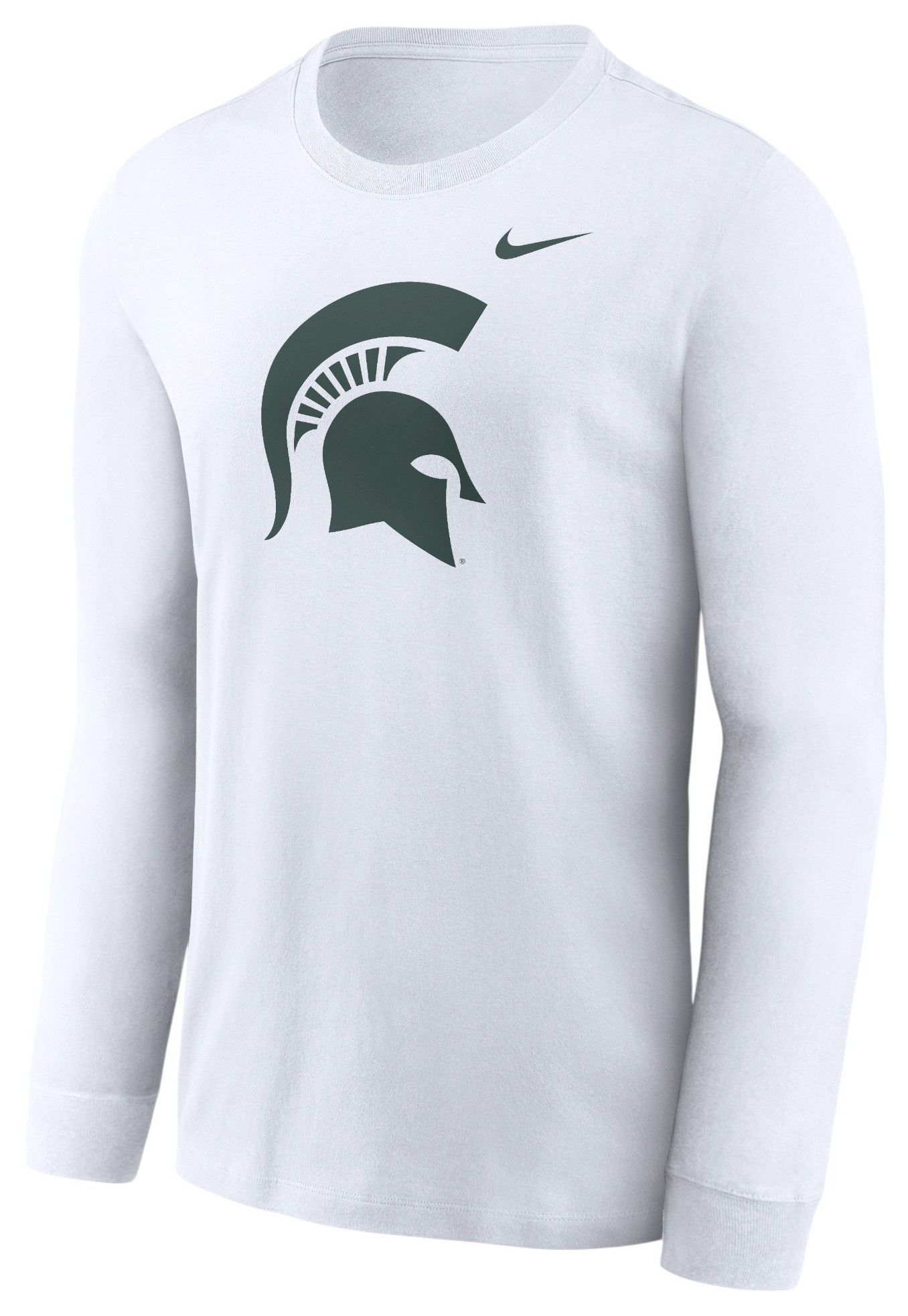 Nike Men's Michigan State Spartans White Primary Logo Long Sleeve Shirt product image