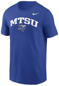 00s NIKE TEAM Tシャツ 150cm 青 スウッシュロゴ M Nike Men's Middle Tennessee State Blue Raiders Royal Arch Logo T