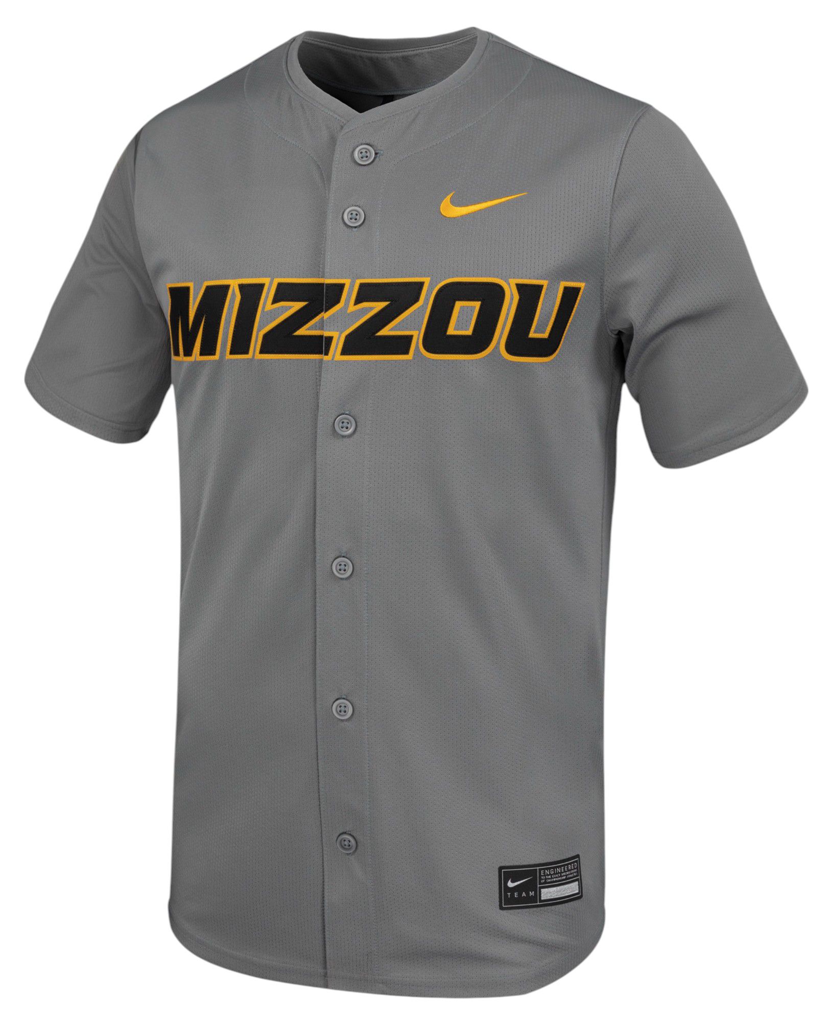 Nike Men's Missouri Tigers Grey Replica Alternate Baseball Jersey product image