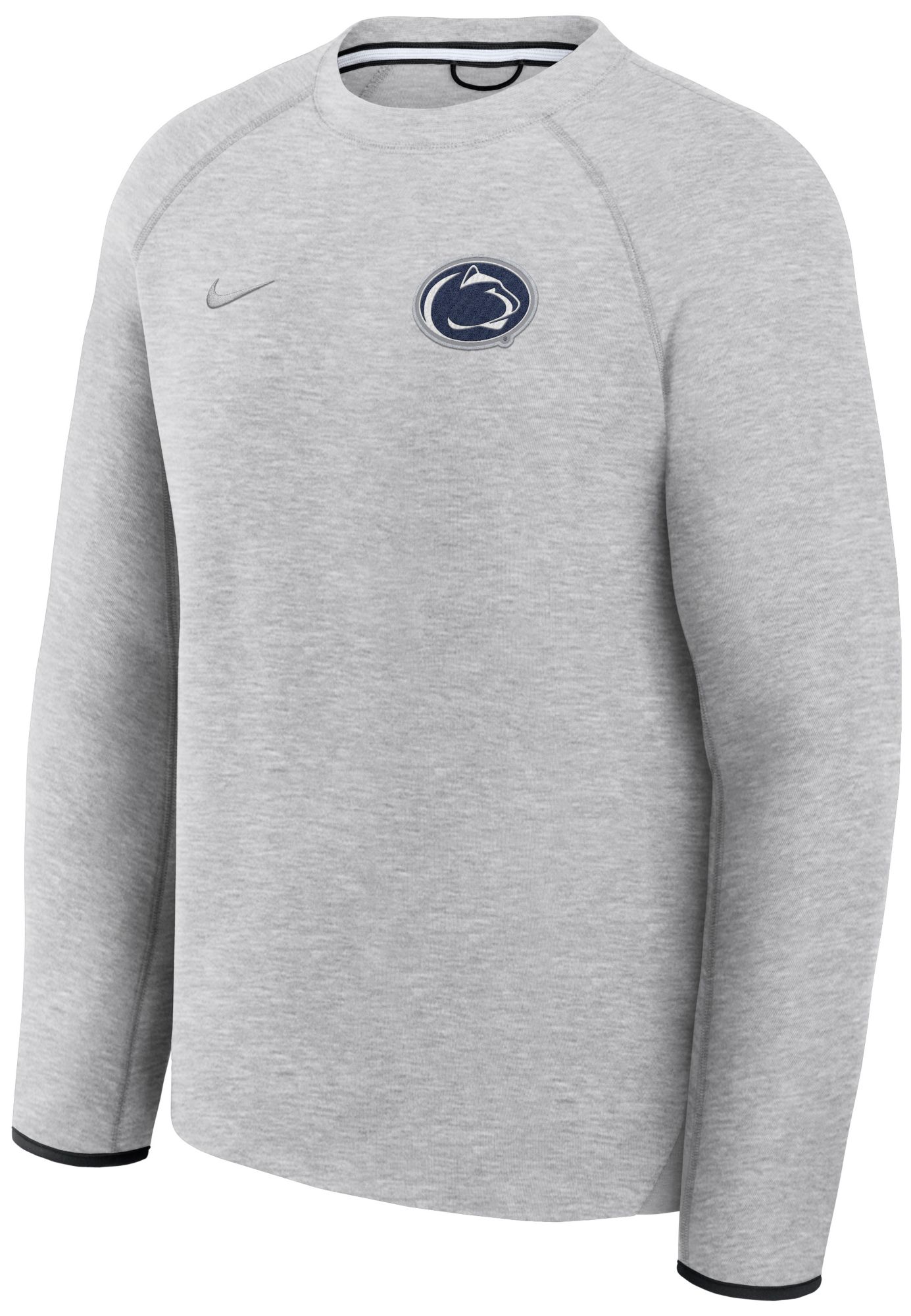 Nike Men's Penn State Nittany Lions Dark Grey Heather Tech Fleece Crewneck Sweatshirt product image
